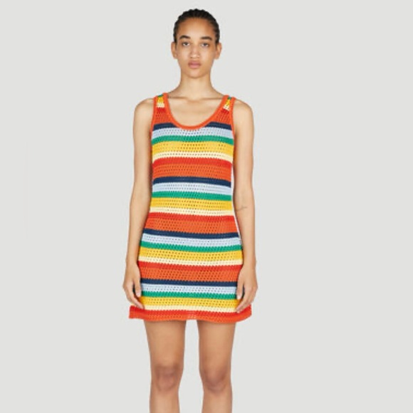 Marni Multicolor Striped Knit Dress